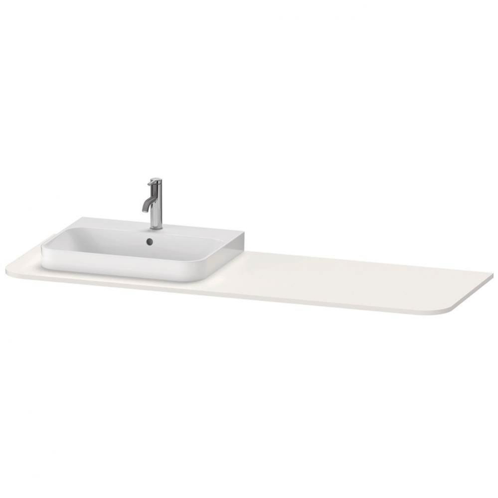 Happy D.2 Plus Console with One Sink Cut-Out Nordic White