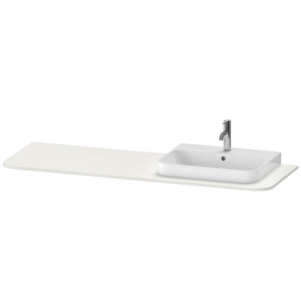 Happy D.2 Plus Console with One Sink Cut-Out Nordic White