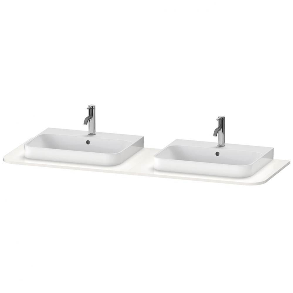 Happy D.2 Plus Console with Two Sink Cut-Outs White