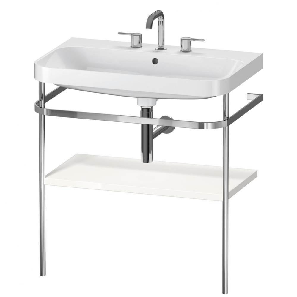 Duravit Happy D.2 Plus C-Shaped Metal Console  White High Gloss