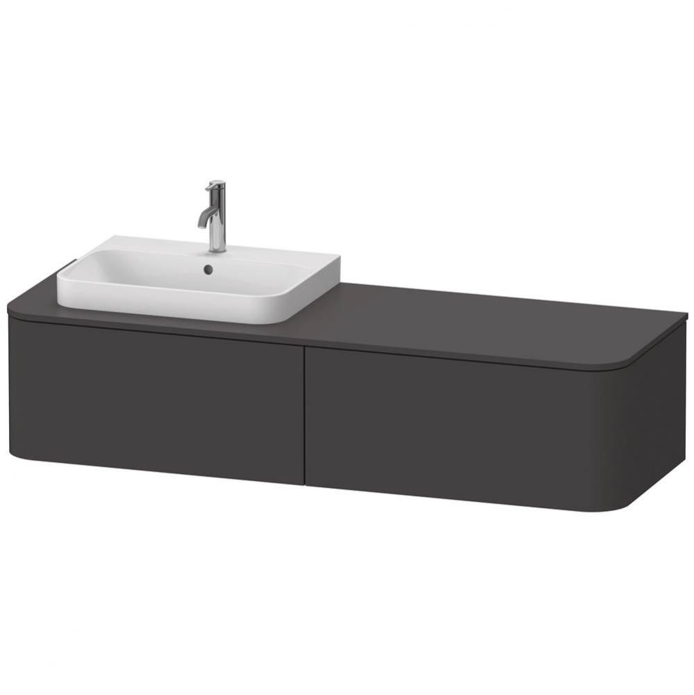 Happy D.2 Plus Two Drawer Wall-Mount Vanity Unit Graphite