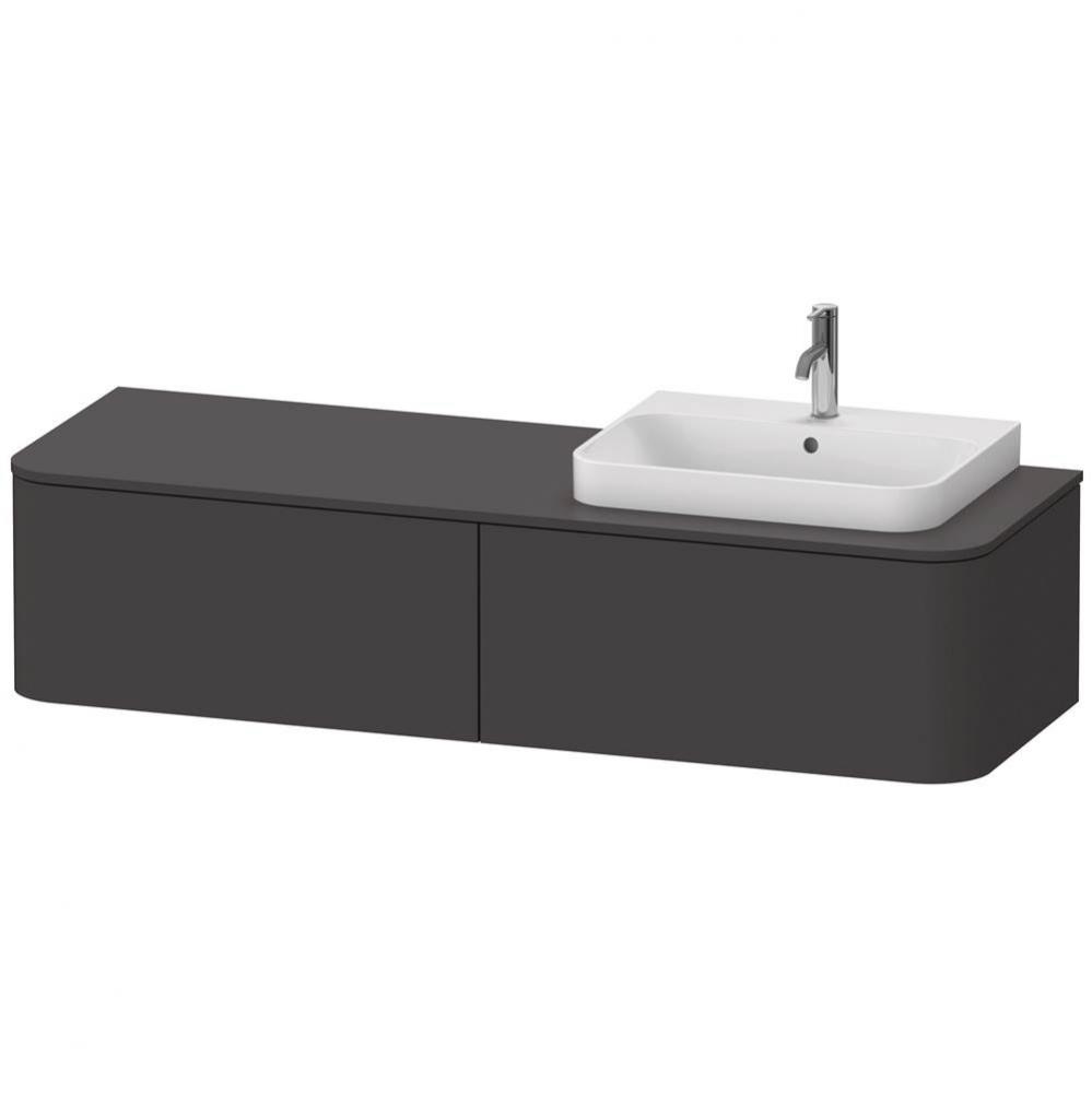 Happy D.2 Plus Two Drawer Wall-Mount Vanity Unit Graphite