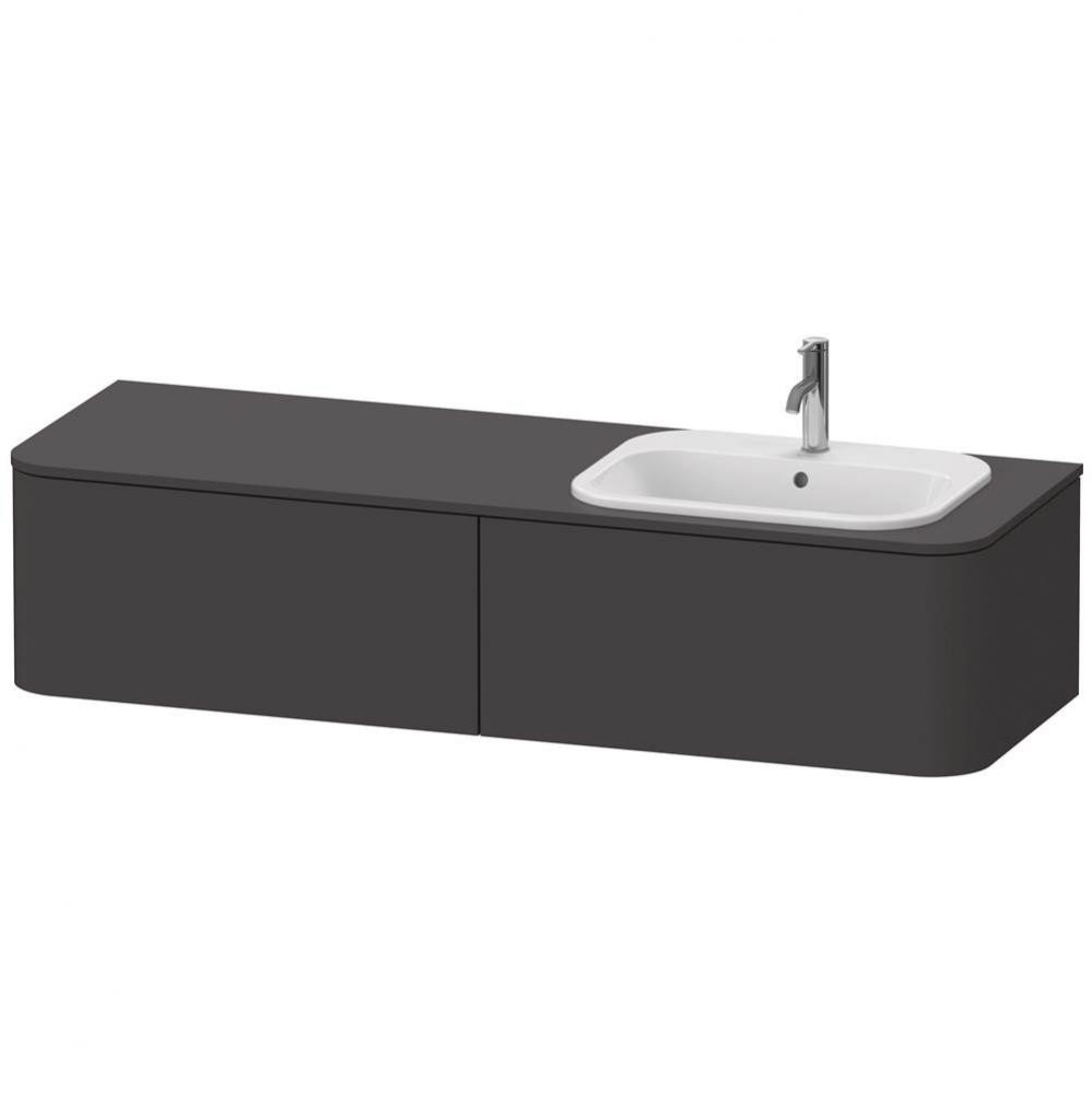 Happy D.2 Plus Four Drawer Wall-Mount Vanity Unit Graphite