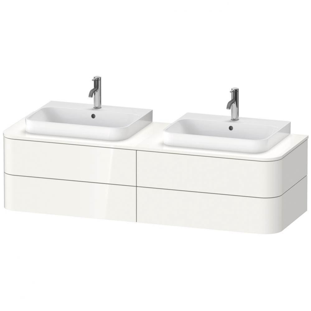 Happy D.2 Plus Four Drawer Wall-Mount Vanity Unit White