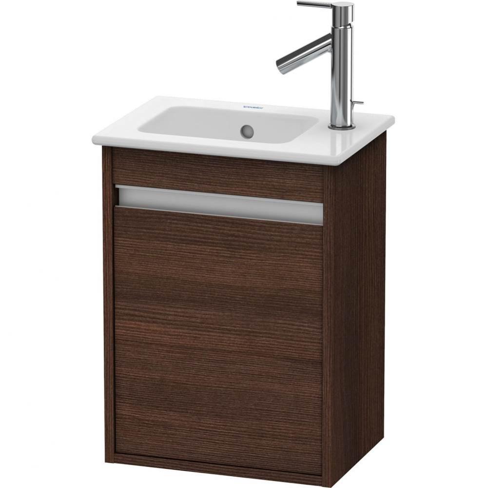 Duravit Ketho One Door Wall-Mount Vanity Unit Chestnut Dark