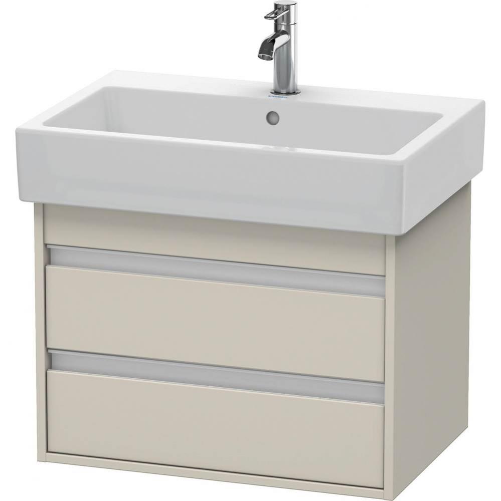 Duravit Ketho Two Drawer Wall-Mount Vanity Unit Taupe