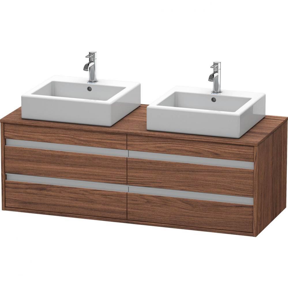 Duravit Ketho Vanity Unit Wall-Mounted  Dark Walnut