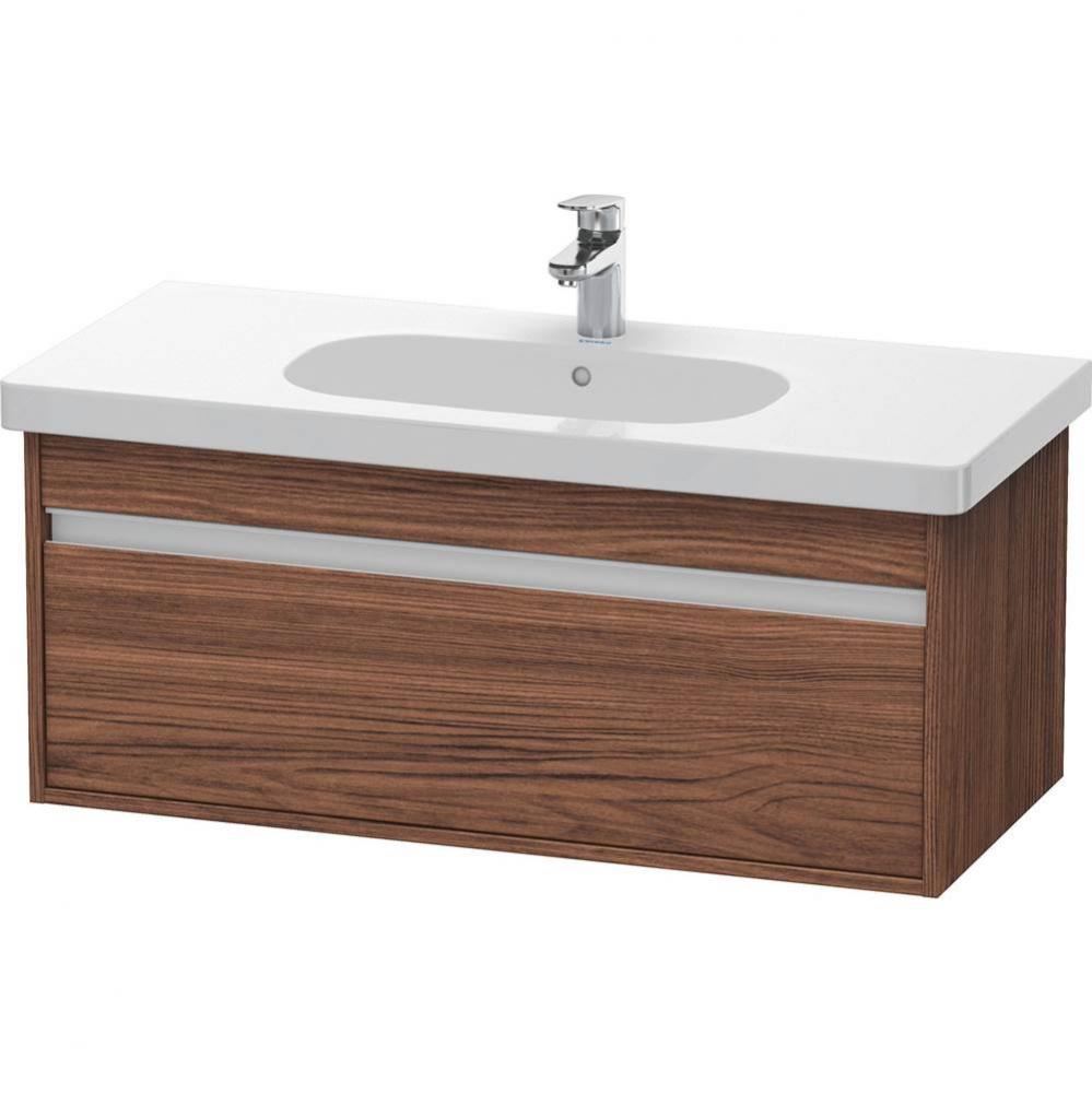 Ketho Wall-Mount Vanity Unit Walnut Dark