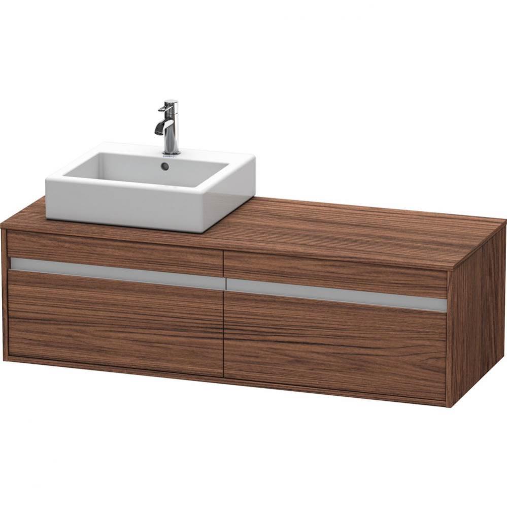 Duravit Ketho Vanity Unit Wall-Mounted  Dark Walnut