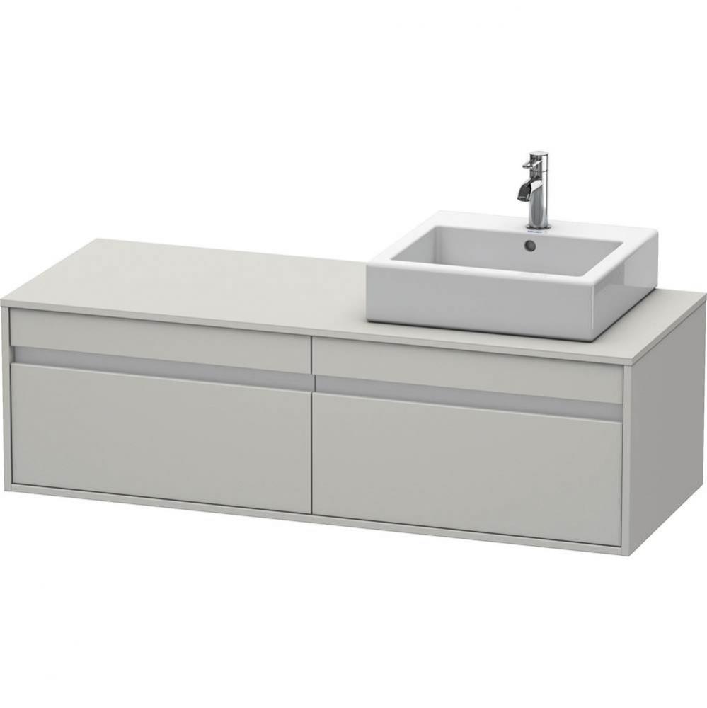 Duravit Ketho Vanity Unit Wall-Mounted  Concrete Gray Matte