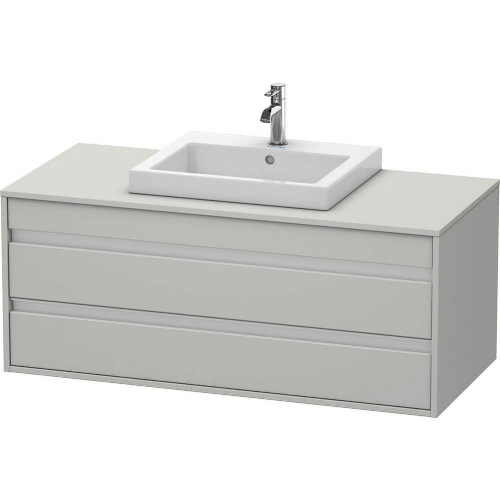 Duravit Ketho Vanity Unit Wall-Mounted  Concrete Gray Matte