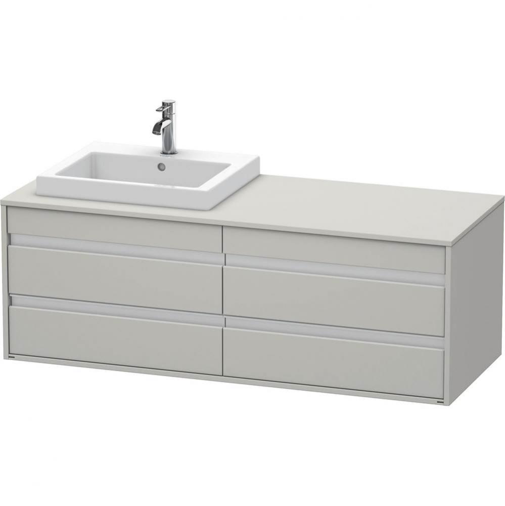 Duravit Ketho Vanity Unit Wall-Mounted  Concrete Gray Matte