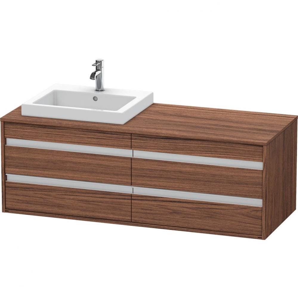 Duravit Ketho Vanity Unit Wall-Mounted  Dark Walnut