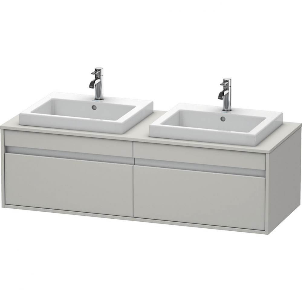 Duravit Ketho Vanity Unit Wall-Mounted  Concrete Gray Matte