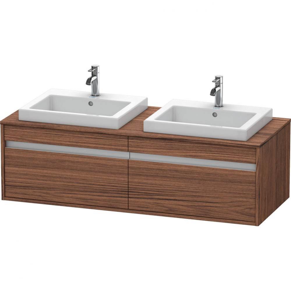 Duravit Ketho Vanity Unit Wall-Mounted  Dark Walnut