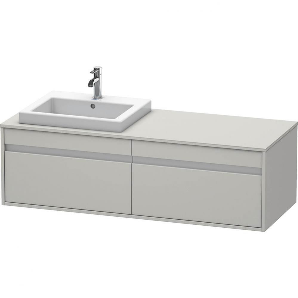 Duravit Ketho Vanity Unit Wall-Mounted  Concrete Gray Matte