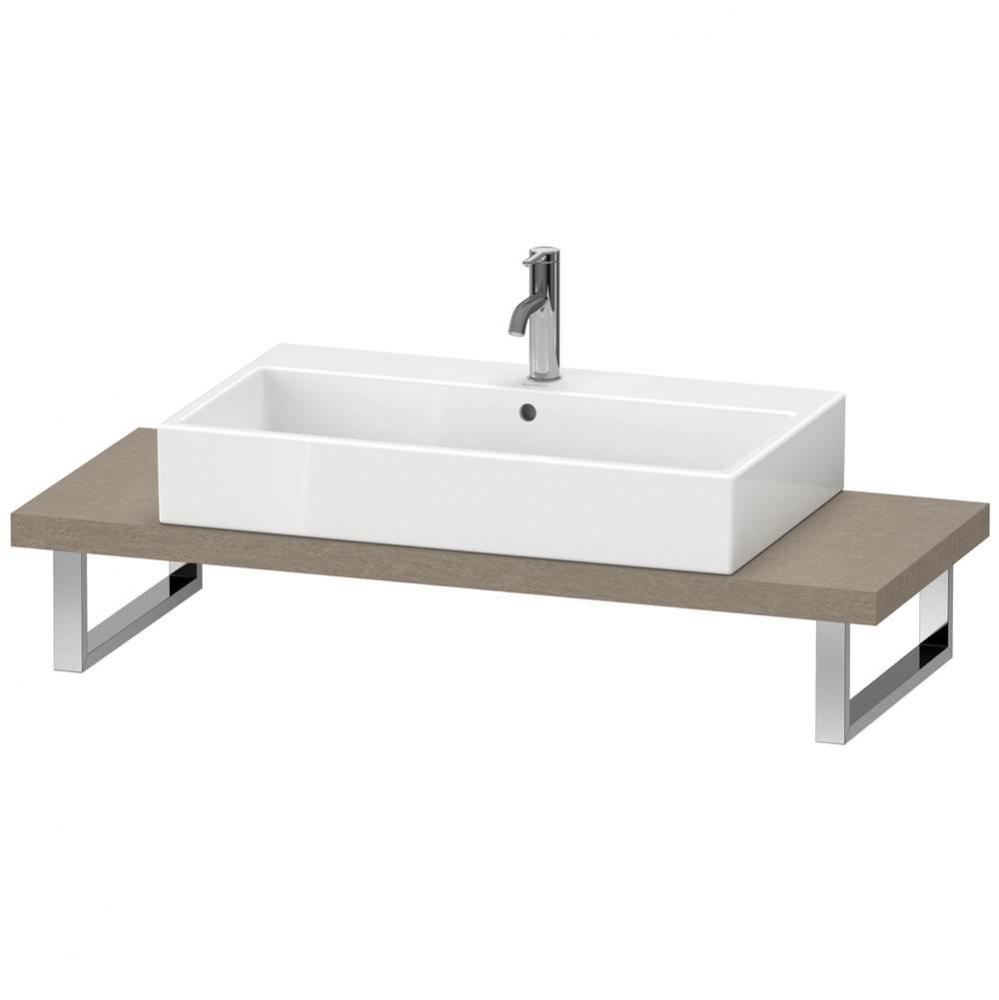 Duravit L-Cube Console with One Sink Cut-Out Cashmere Oak