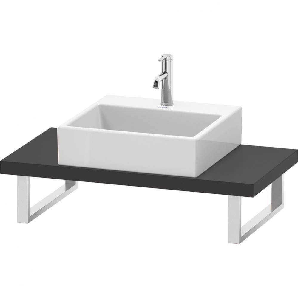 L-Cube Console with One Sink Cut-Out Graphite