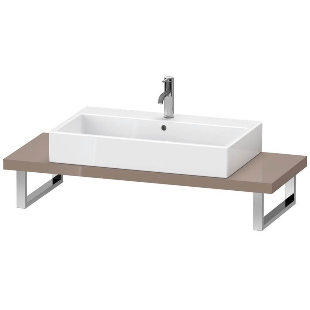 Duravit L-Cube Console with One Sink Cut-Out Cappuccino