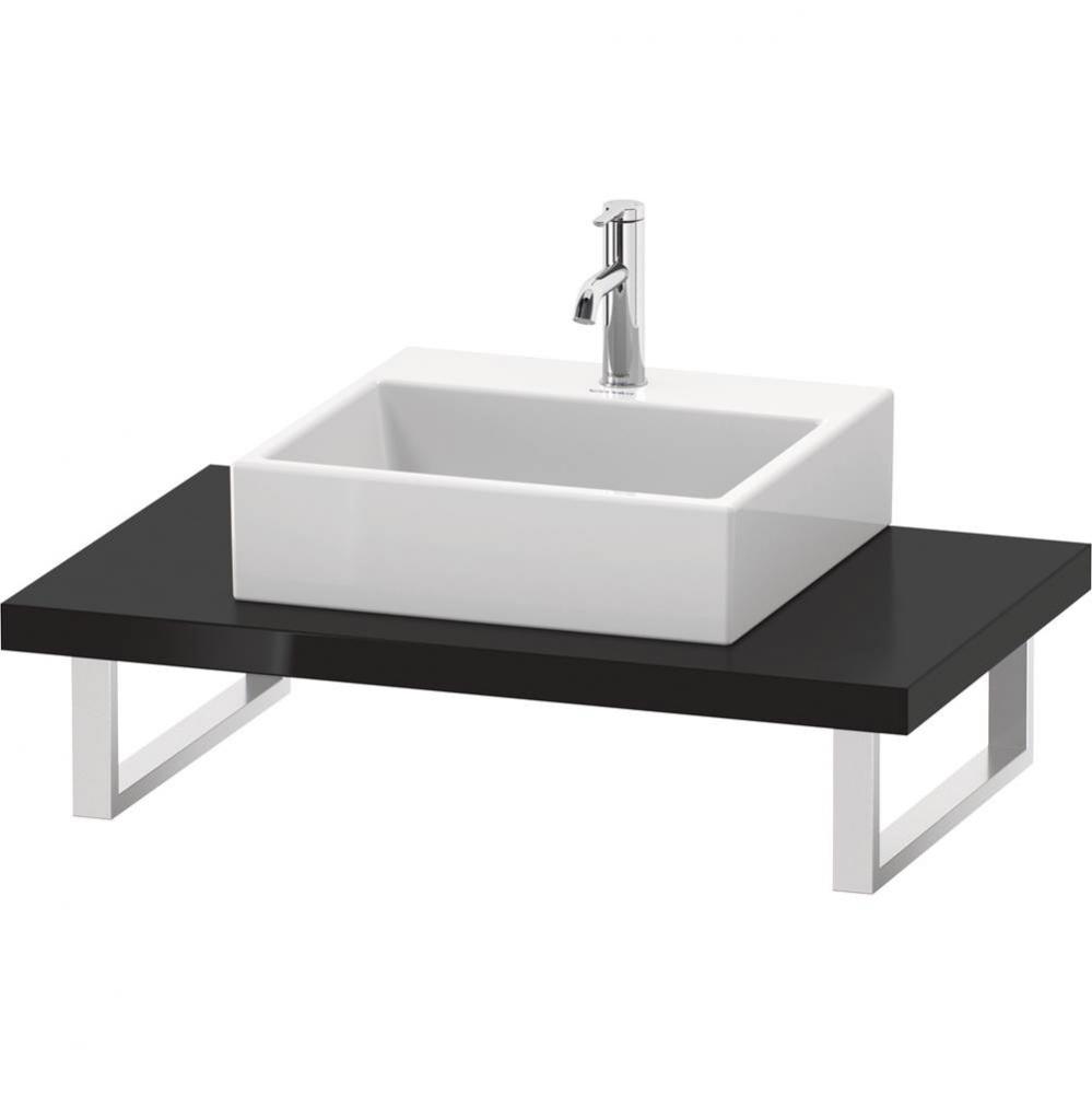 L-Cube Console with One Sink Cut-Out Black