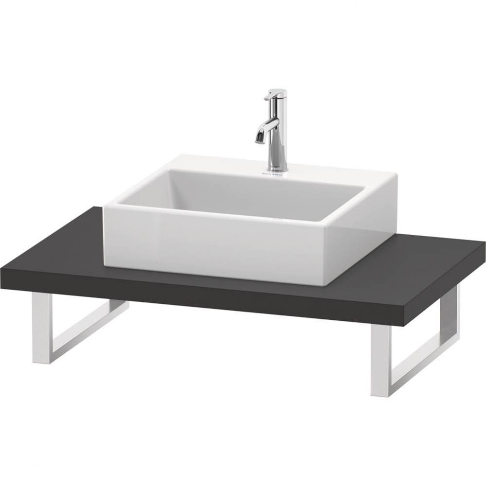 L-Cube Console with One Sink Cut-Out Graphite