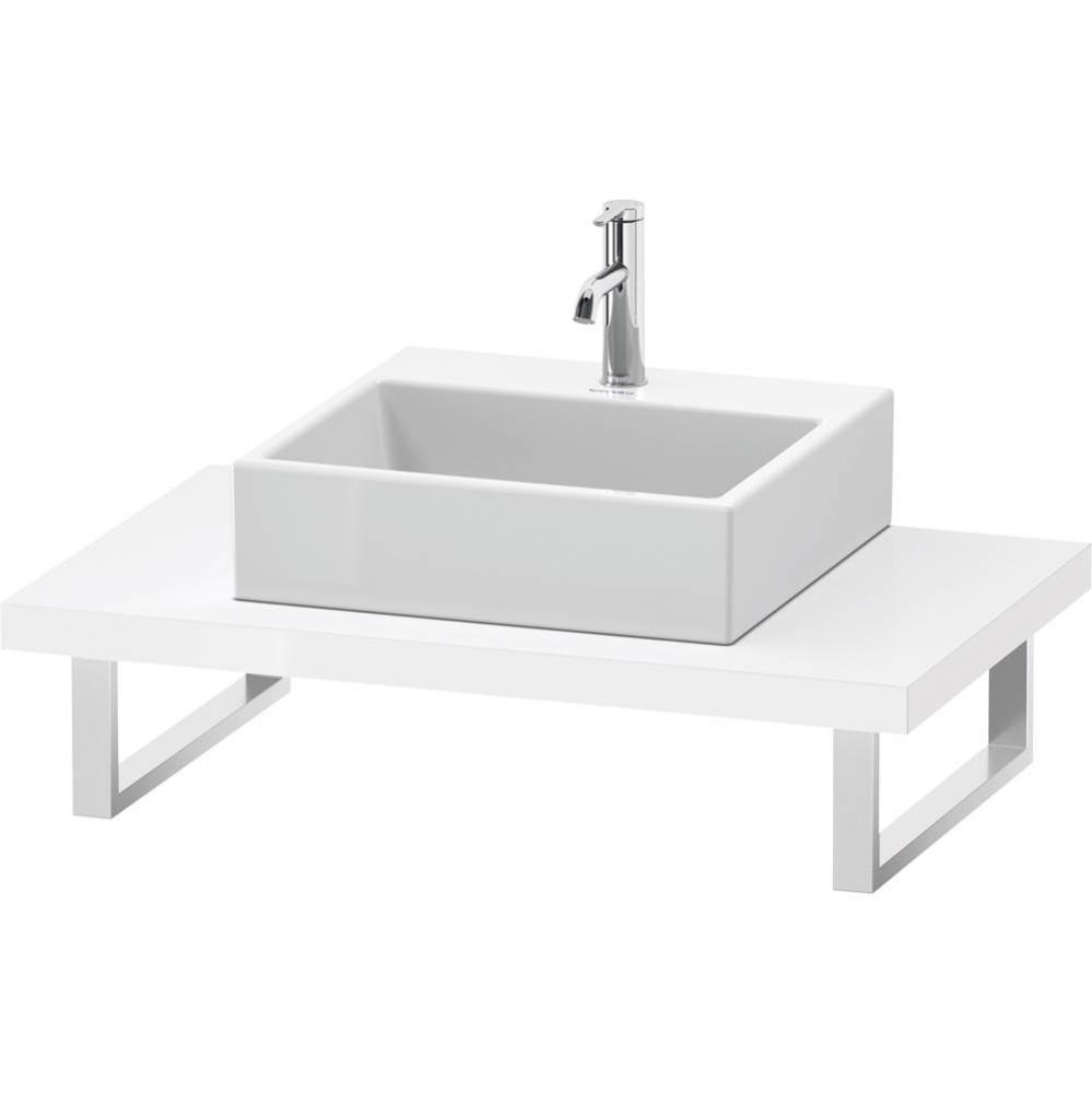 L-Cube Console with One Sink Cut-Out White