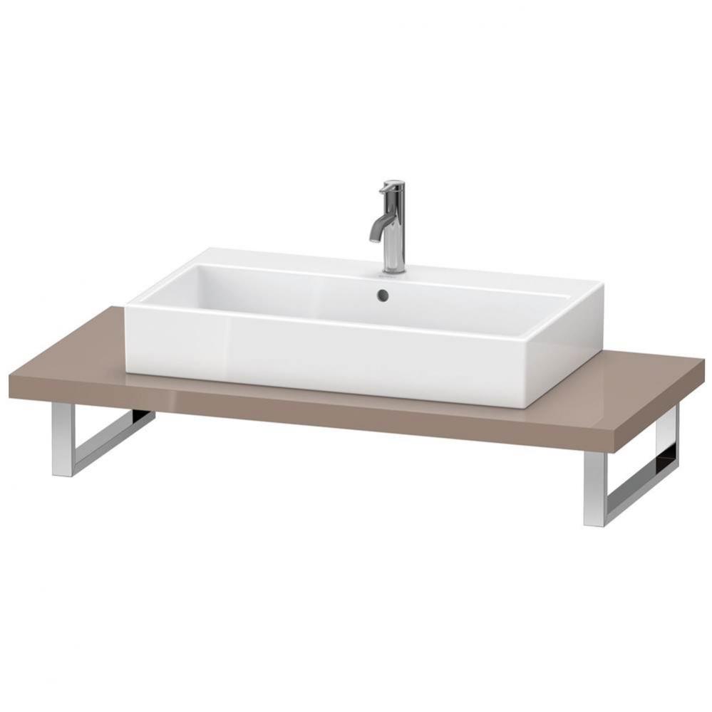 Duravit L-Cube Console with One Sink Cut-Out Cappuccino