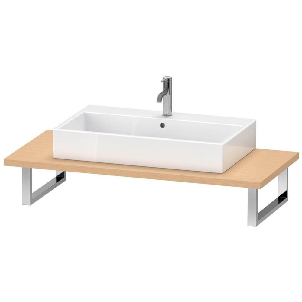 Duravit L-Cube Console with One Sink Cut-Out Brushed Oak