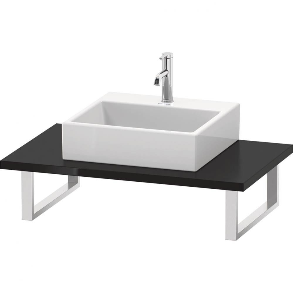 L-Cube Console with One Sink Cut-Out Black