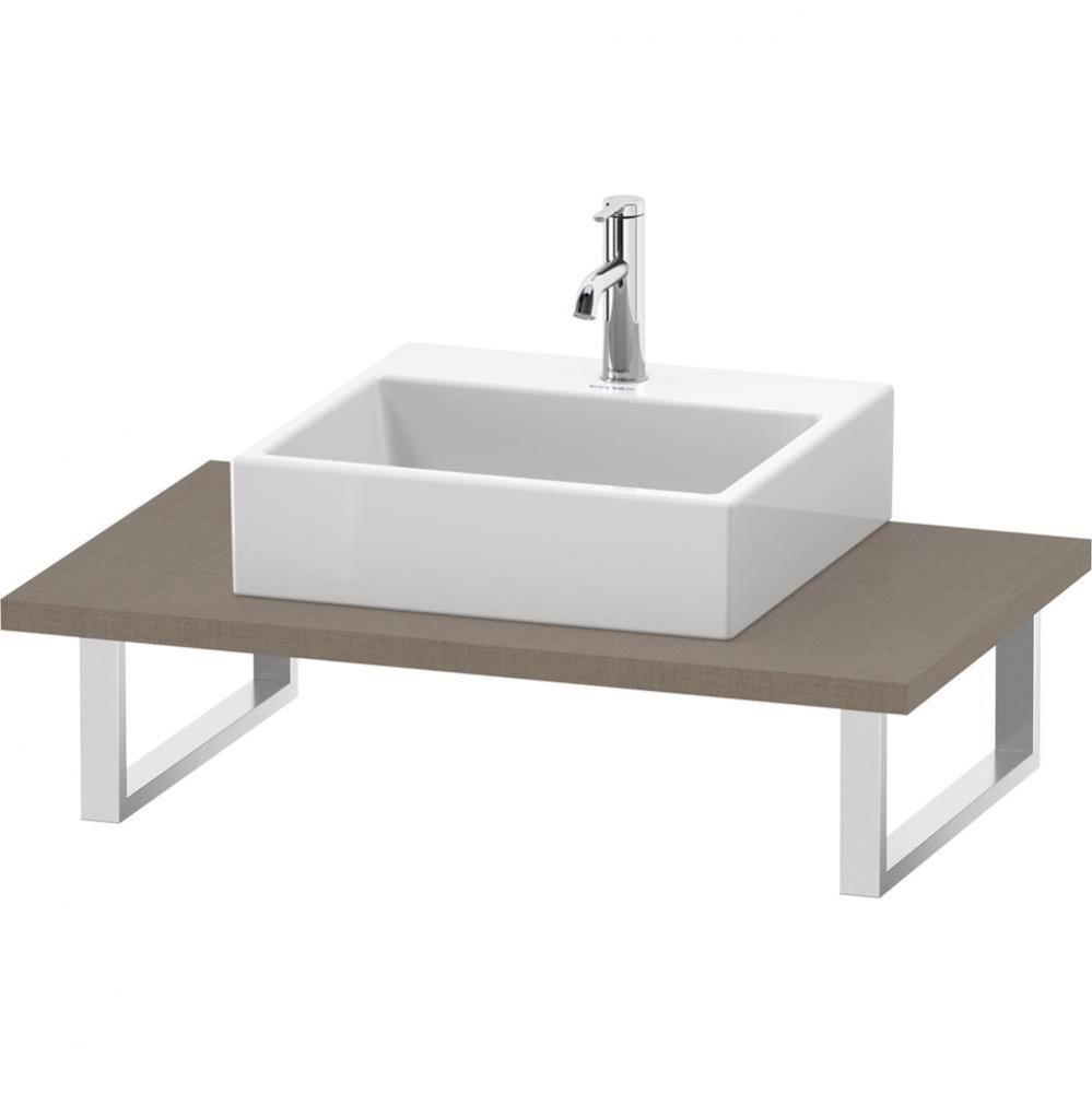 L-Cube Console with One Sink Cut-Out Linen