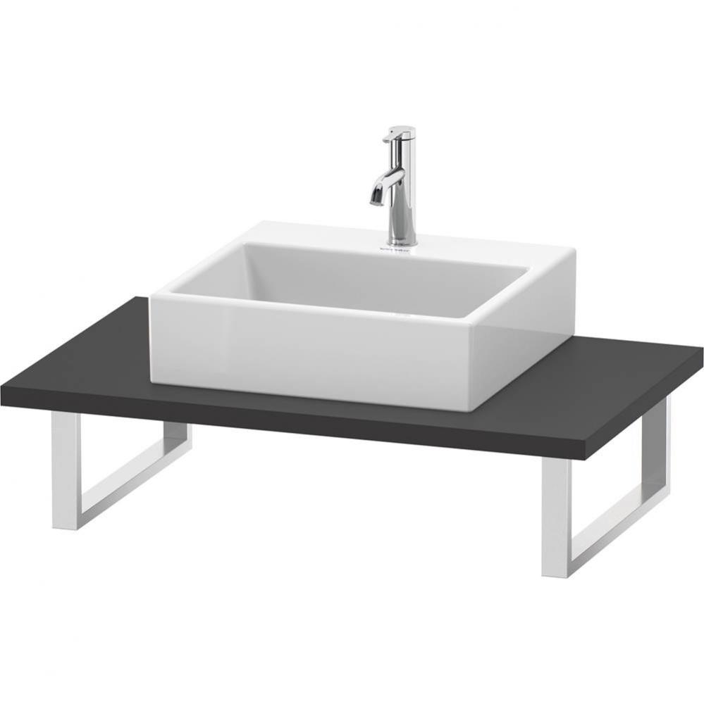 L-Cube Console with One Sink Cut-Out Graphite