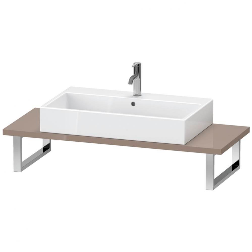 Duravit L-Cube Console with One Sink Cut-Out Cappuccino