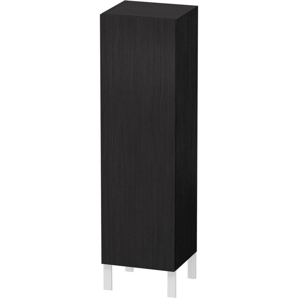 L-Cube Semi-Tall Cabinet Oak Black