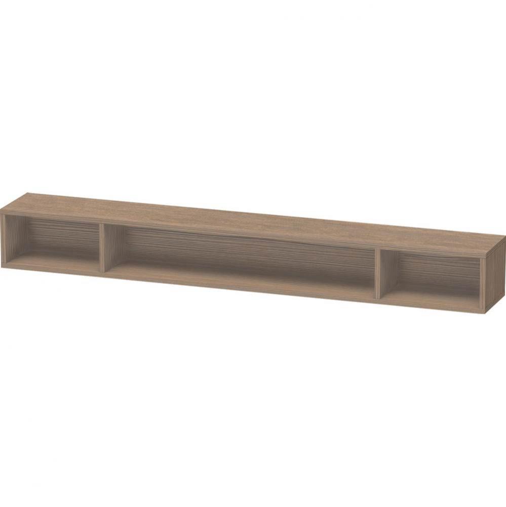 L-Cube Wall Shelf with Three Compartments Oak Terra