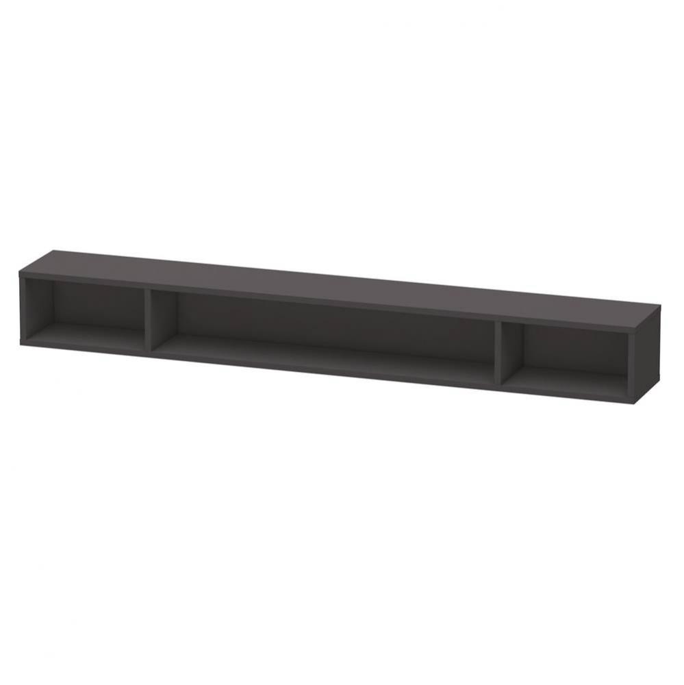 L-Cube Wall Shelf with Three Compartments Graphite