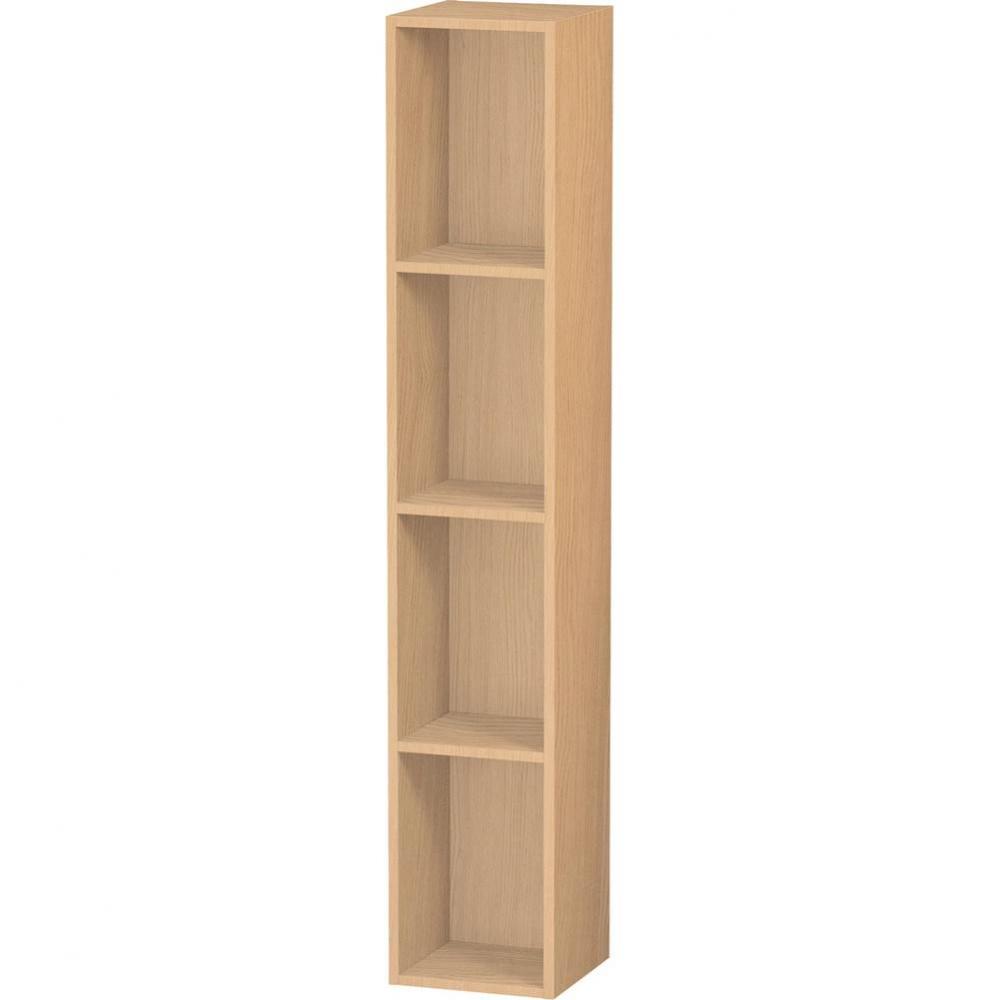 L-Cube Wall Shelf with Four Compartments Natural Oak