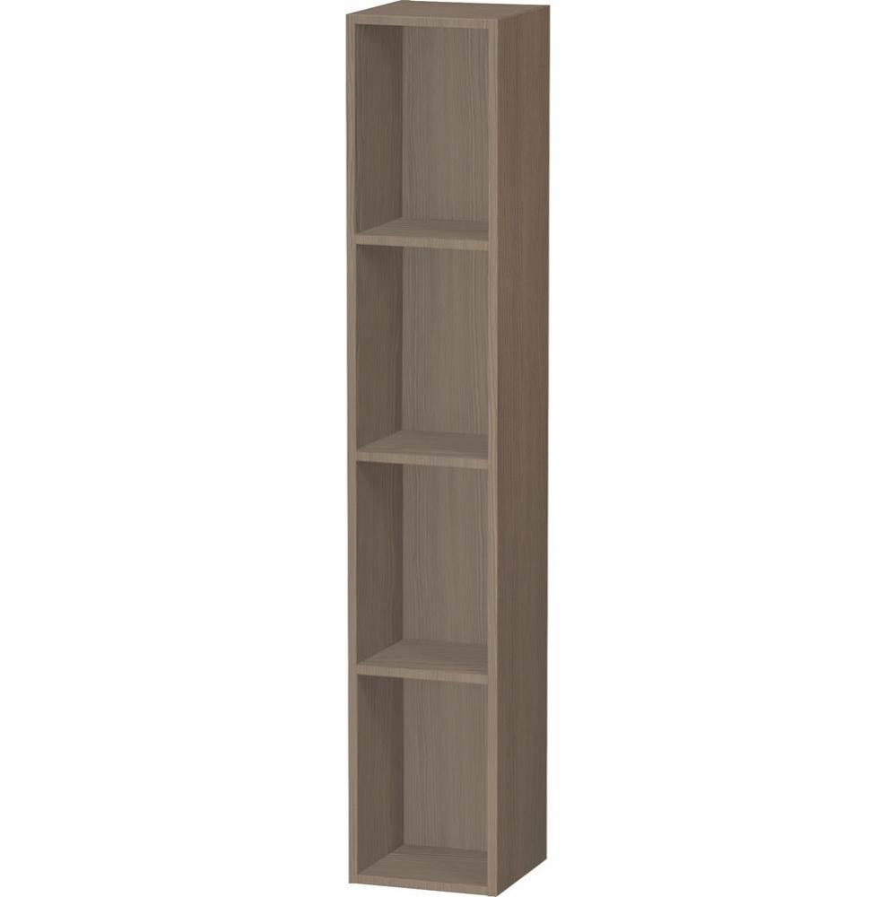 L-Cube Wall Shelf with Four Compartments Oak Terra