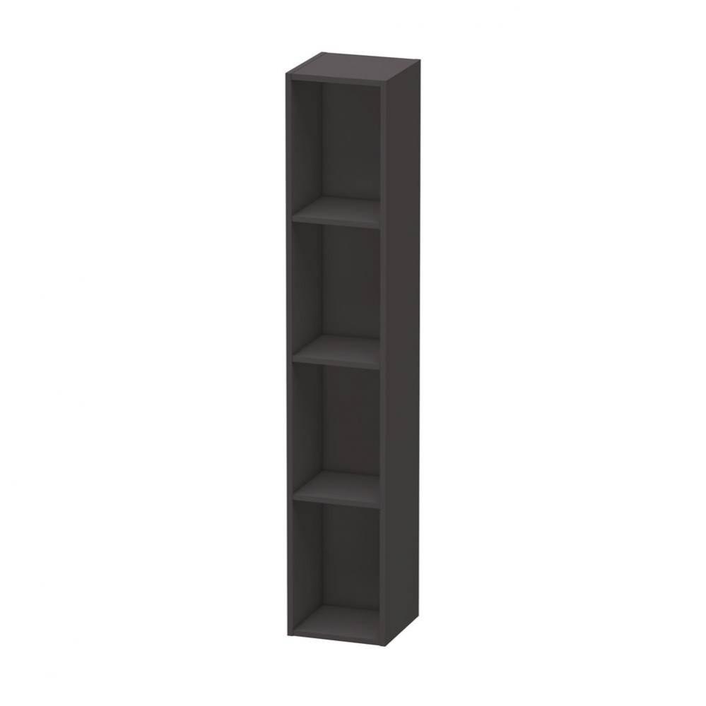 L-Cube Wall Shelf with Four Compartments Graphite