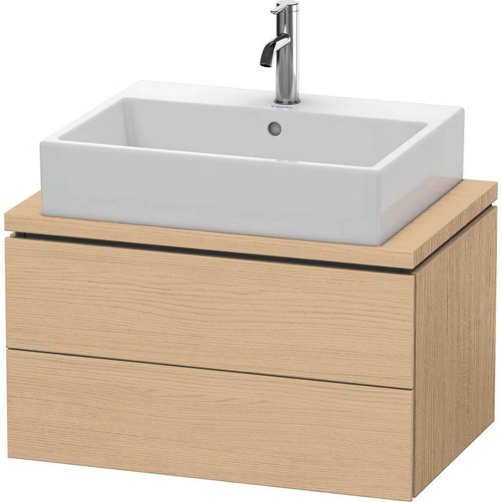 L-Cube Two Drawer Vanity Unit For Console Natural Oak