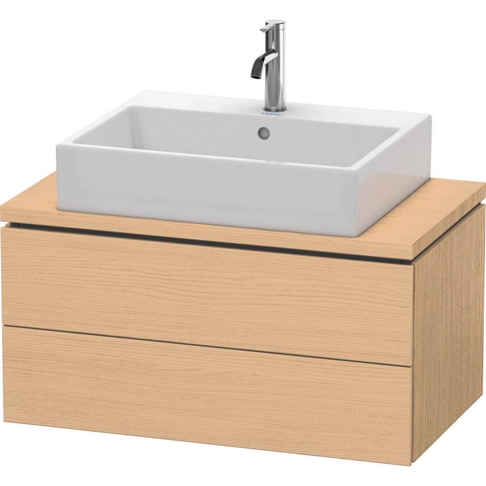 L-Cube Two Drawer Vanity Unit For Console Natural Oak