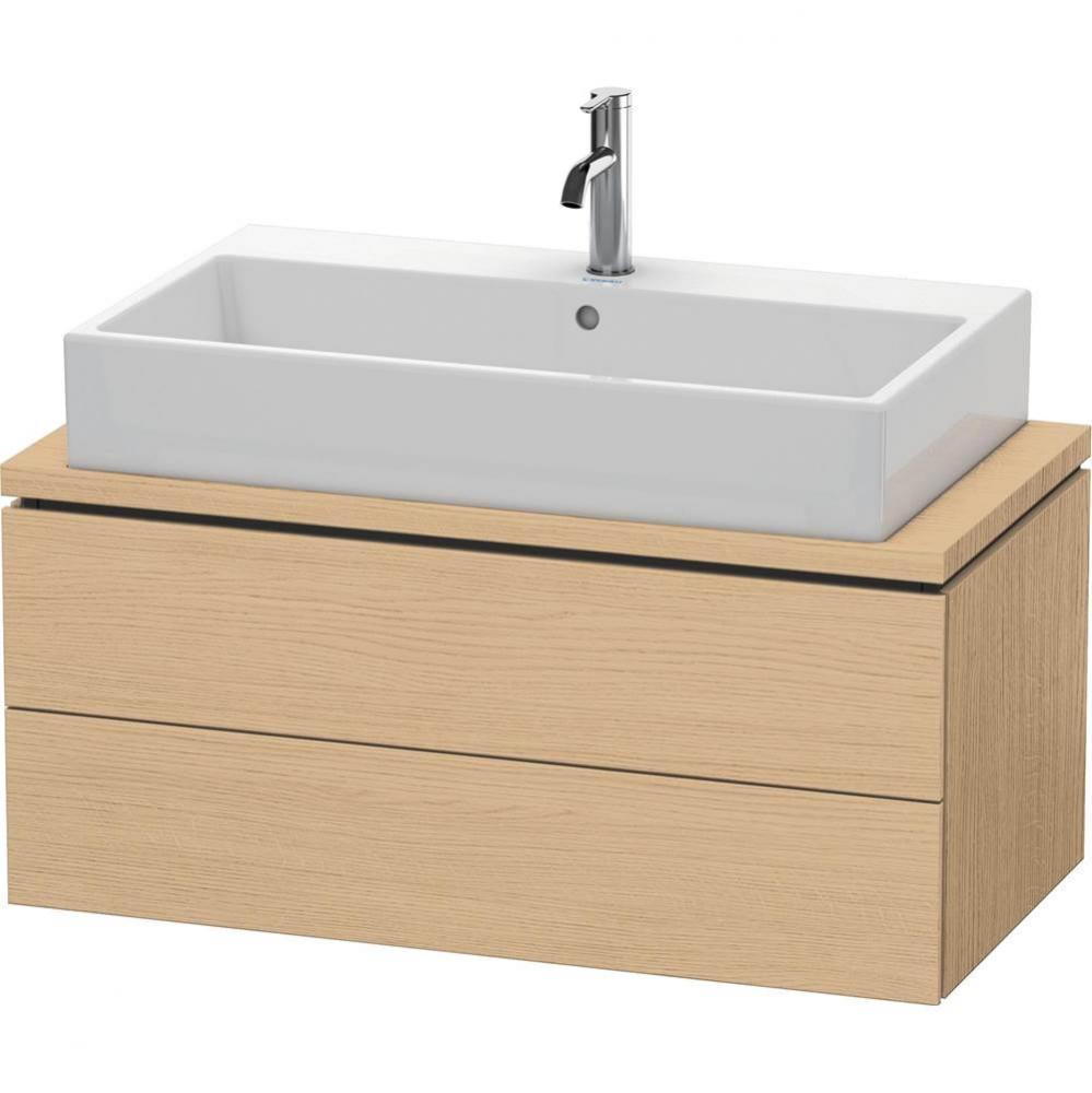 L-Cube Two Drawer Vanity Unit For Console Natural Oak