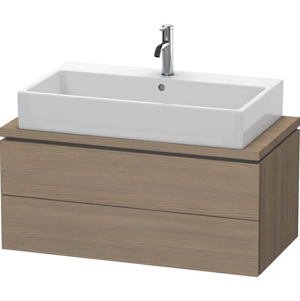 L-Cube Two Drawer Vanity Unit For Console Oak Terra