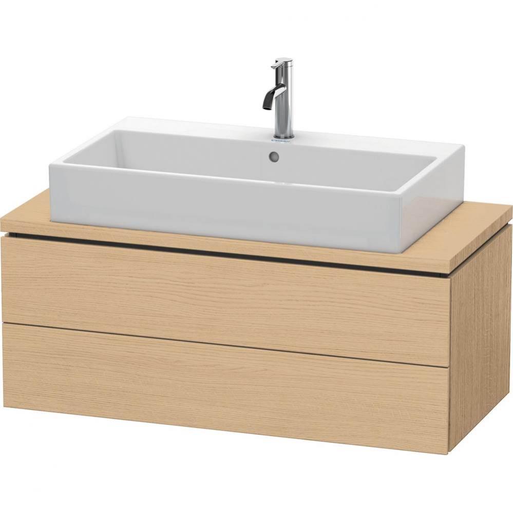 L-Cube Two Drawer Vanity Unit For Console Natural Oak