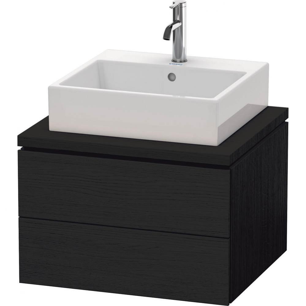 L-Cube One Drawer Vanity Unit For Console Oak Black