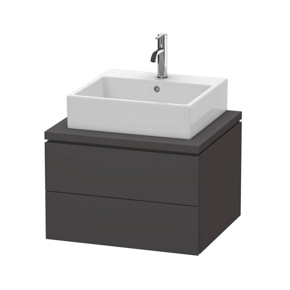 L-Cube One Drawer Vanity Unit For Console Graphite