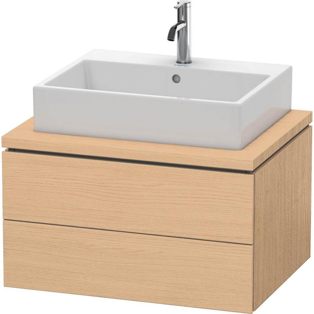 L-Cube Two Drawer Vanity Unit For Console Natural Oak