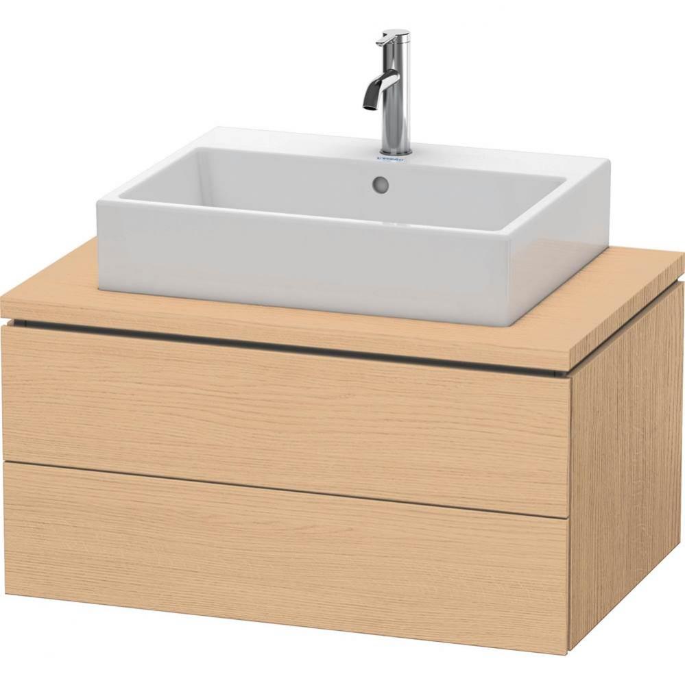 L-Cube Two Drawer Vanity Unit For Console Natural Oak