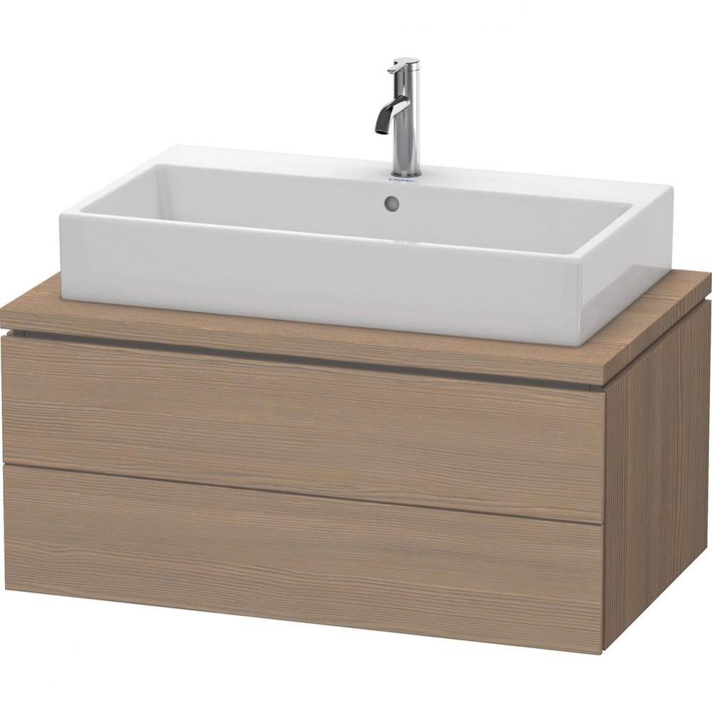 L-Cube Two Drawer Vanity Unit For Console Oak Terra