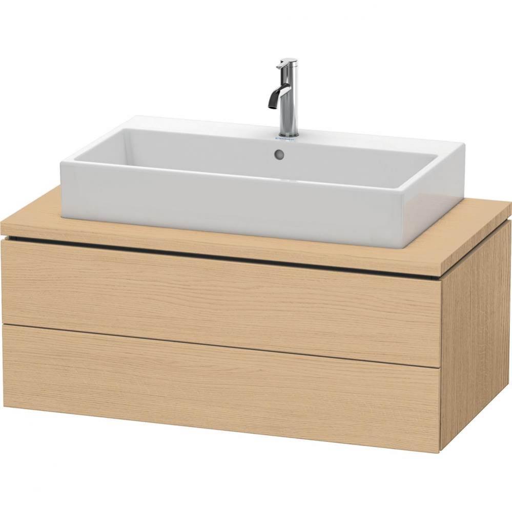 L-Cube Two Drawer Vanity Unit For Console Natural Oak