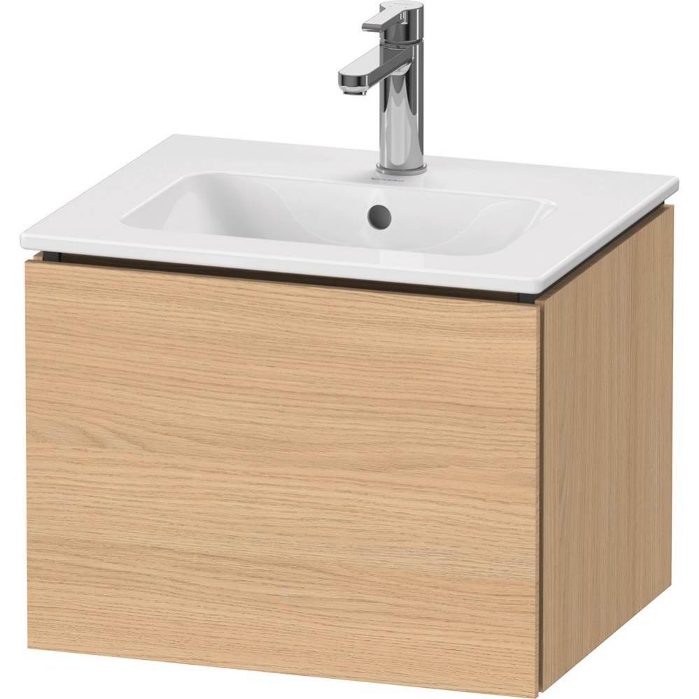 L-Cube One Drawer Wall-Mount Vanity Unit Natural Oak